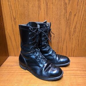 Vintage US Army Boots 1975 McNamara Black Army Military Combat Boots Size 7.5D